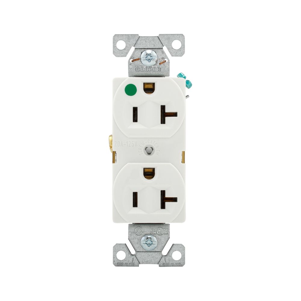 Eaton Wiring Devices 8300W 8300 NEMA 5-20R Receptáculo, enchufes hembra 20A 125VCA