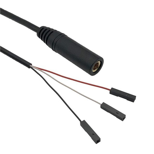 MED AC3JS MED AC Jack de teléfono, 3.5mm (1/8"), conectores estéreo a toma 1.48' (450.0mm)