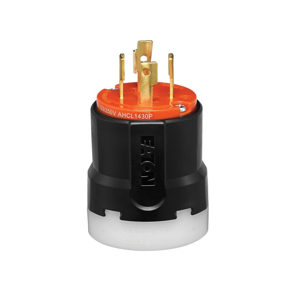 Eaton Wiring Devices AHCL1430P - NEMA L14-30P Clavija de conexión, hojas macho 30A 125/250VCA