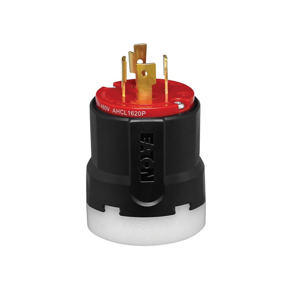 Eaton Wiring Devices AHCL1620P - NEMA L16-20P Clavija de conexión, hojas macho 20A 480VCA, 3 fase