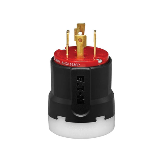 Eaton Wiring Devices AHCL1630P - NEMA L16-30P Clavija de conexión, hojas macho 30A 480VCA, 3 fase