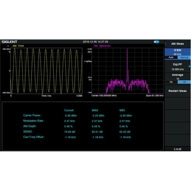 Siglent Technologies NA, Inc. SSA3000XR-AMA - Analizador de espectros Módulo de modulación analógica