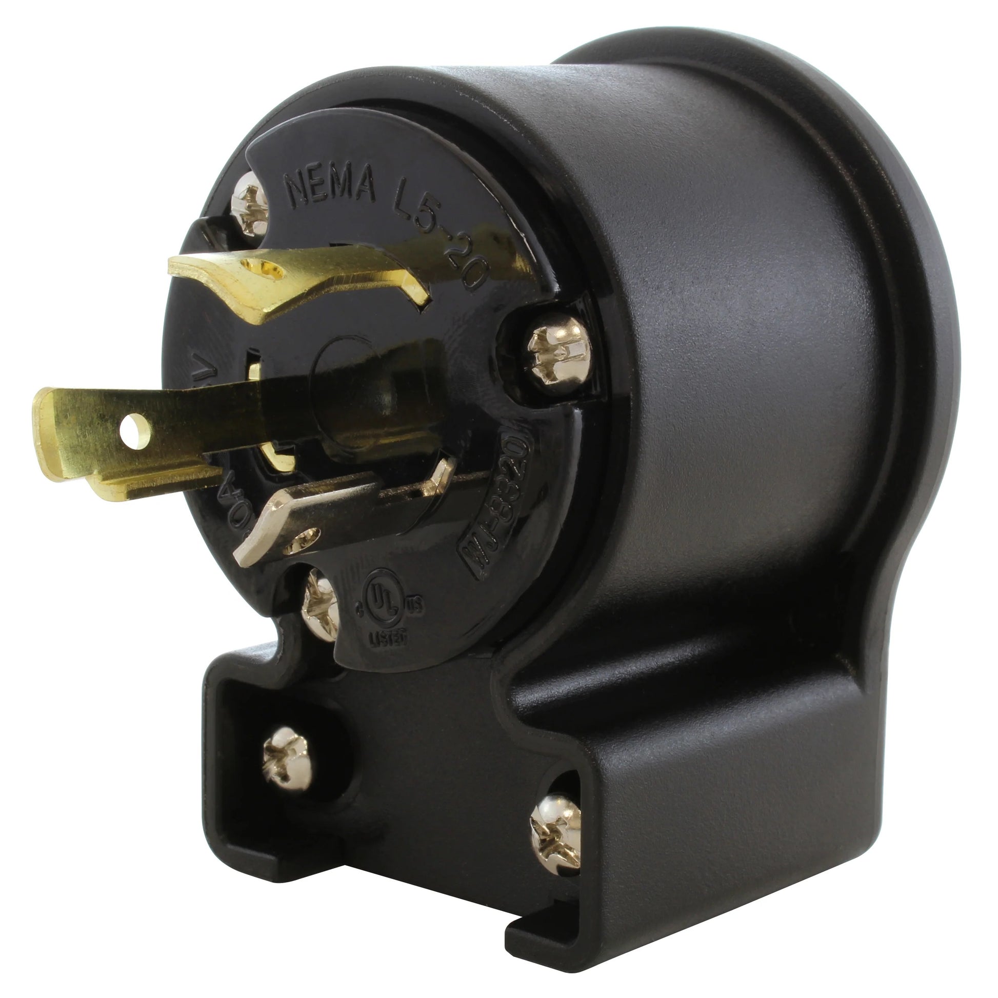 AC WORKS® ASEL520P - NEMA L5-20P Clavija de conexión, hojas macho 20A 125V