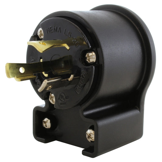 AC WORKS® ASEL520P - NEMA L5-20P Clavija de conexión, hojas macho 20A 125V
