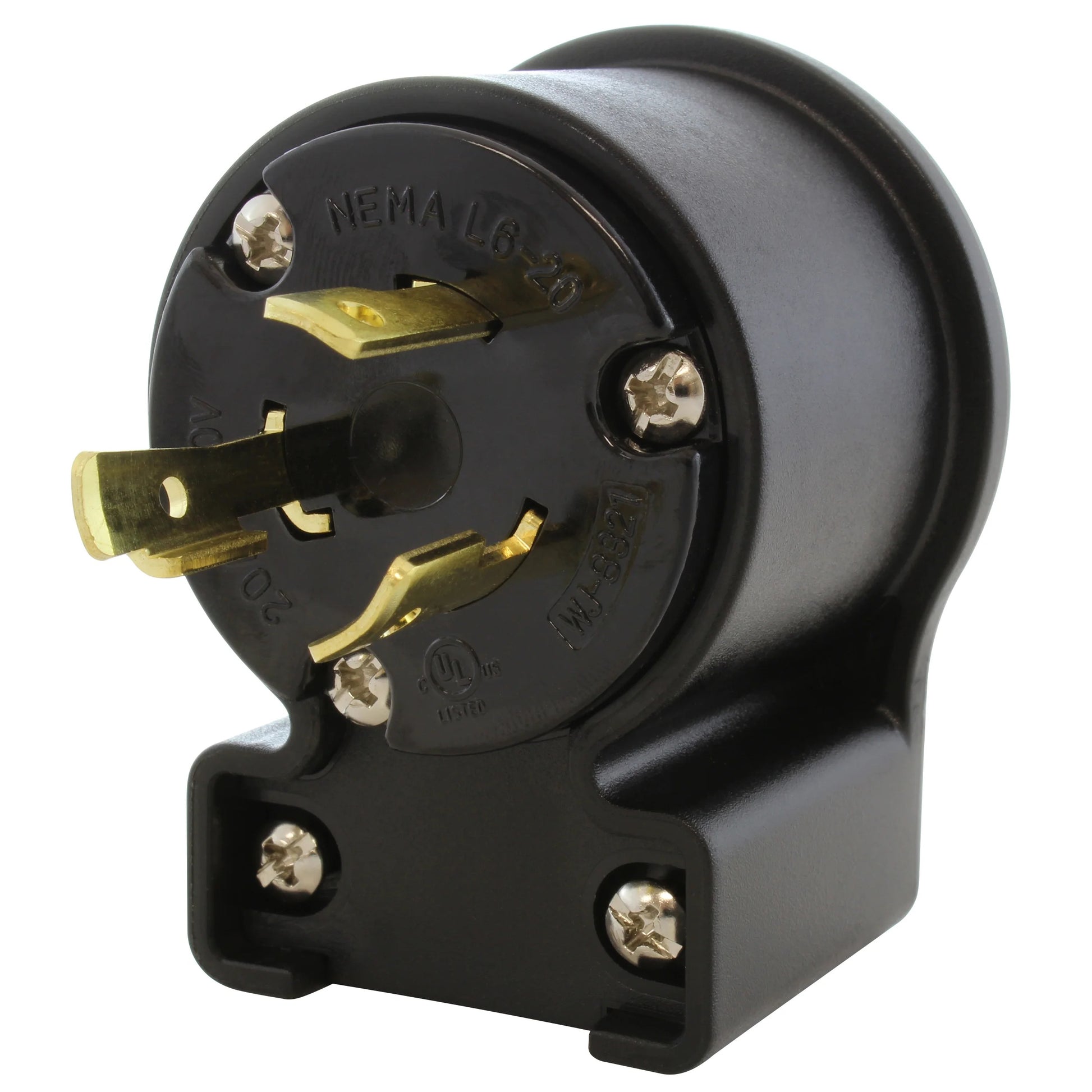 AC WORKS® ASEL620P - NEMA L6-20P Clavija de conexión, hojas macho 20A 250V