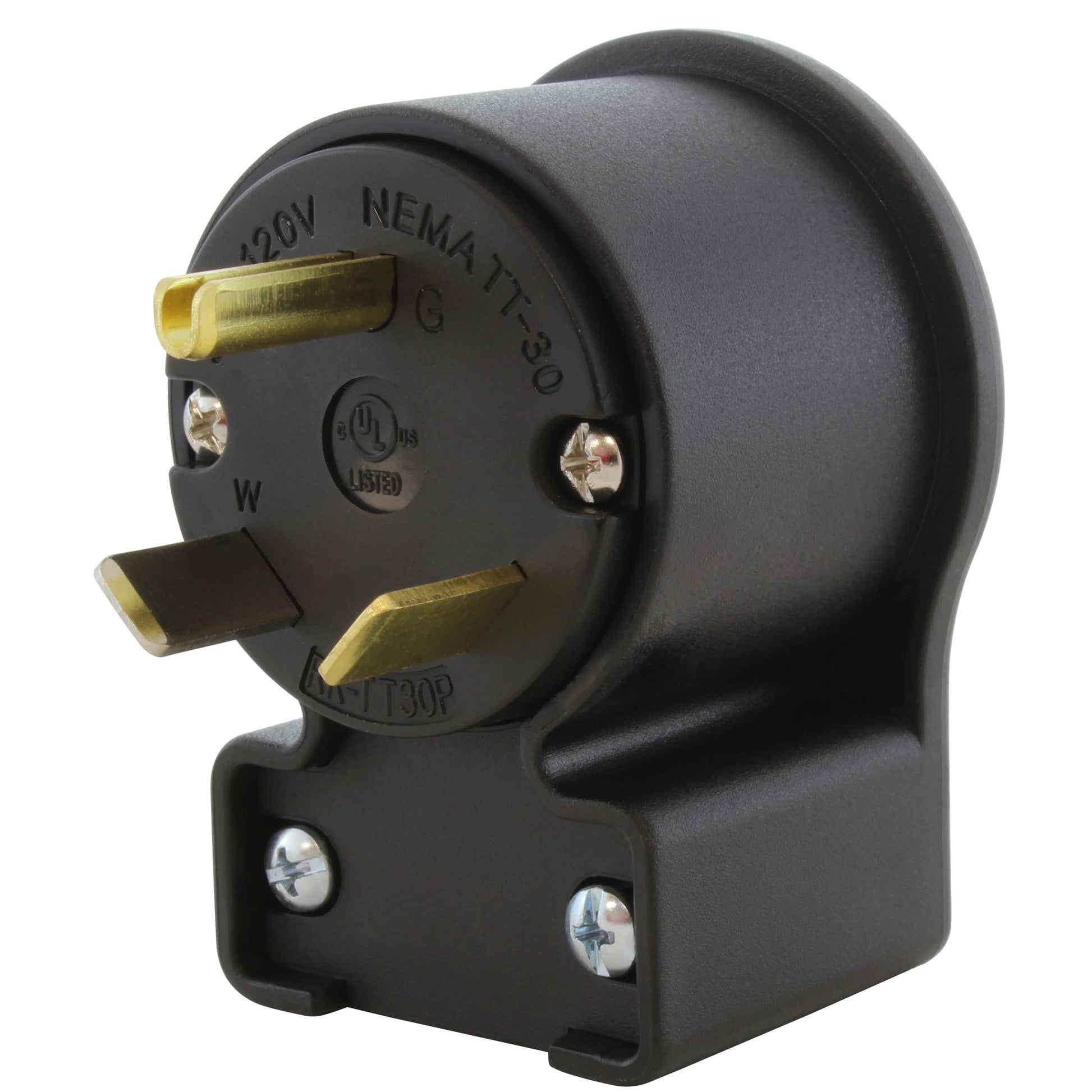AC Connectors ASETT30P AC WORKS® NEMA TT-30P Clavija de conexión, hojas macho 30A 125V