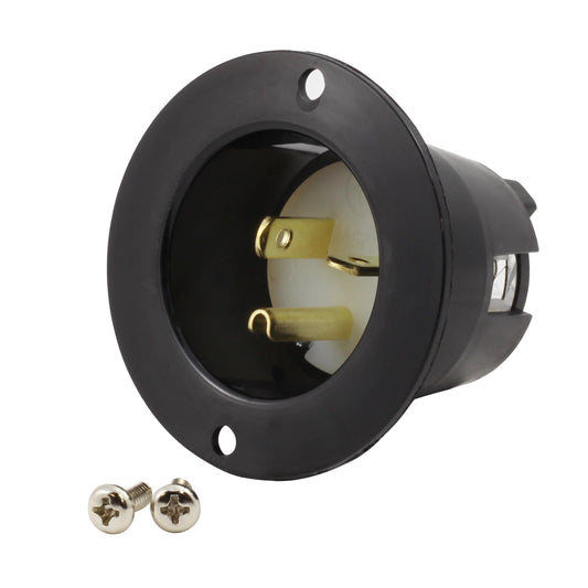 AC Connectors ASIN520P AC WORKS® NEMA 5-20P Clavija de conexión, hojas macho 20A 125V