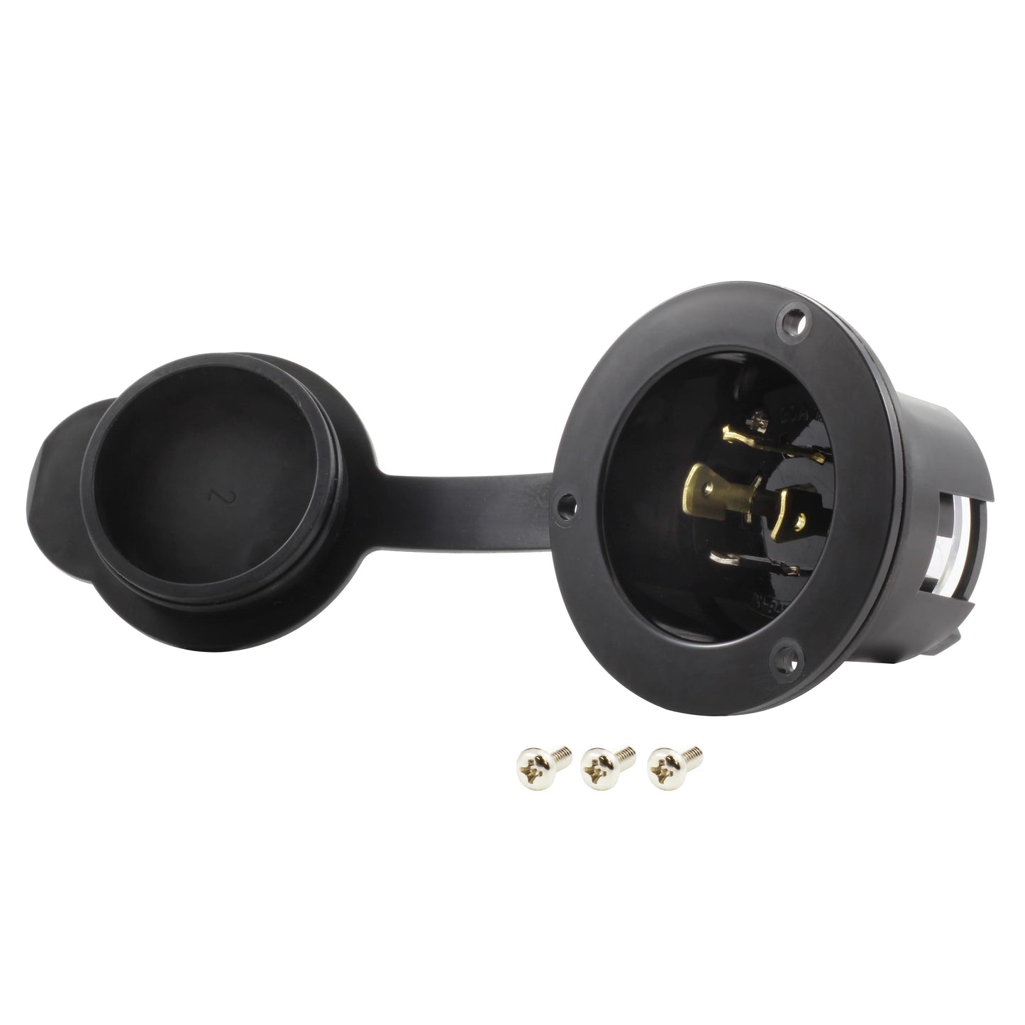 AC Connectors ASINL1420P-FC AC WORKS® NEMA L14-20P Receptáculo, hojas macho 20A 125/250VCA