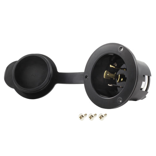 AC Connectors ASINL1420P-FC AC WORKS® NEMA L14-20P Receptáculo, hojas macho 20A 125/250VCA