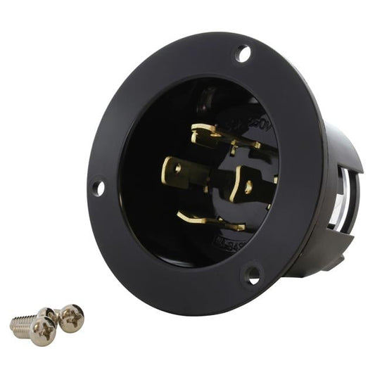 AC Connectors ASINL1530P AC WORKS® NEMA L15-30P Clavija de conexión, hojas macho 30A 240V, 3 Trifásico