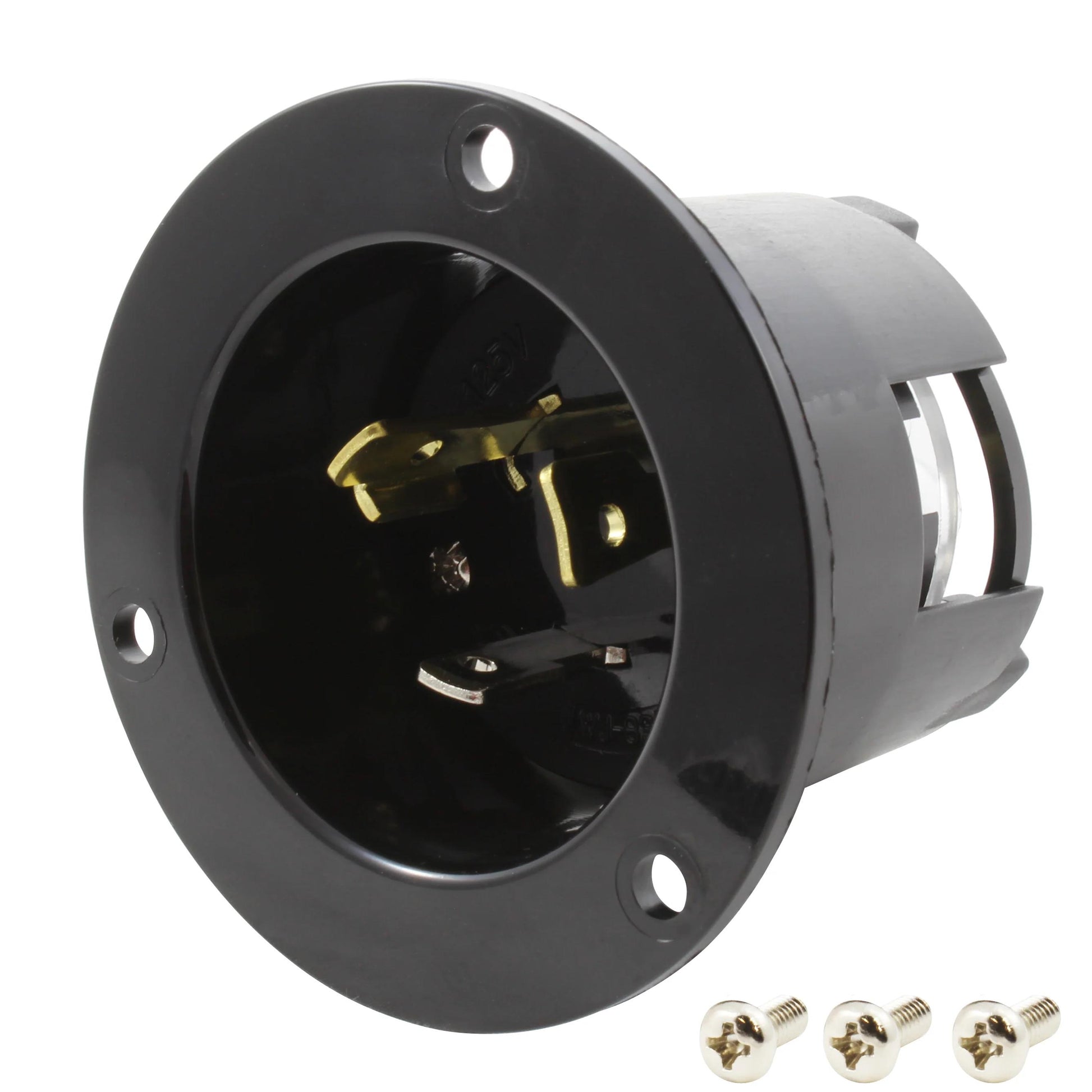 AC Connectors ASINL520P AC WORKS® NEMA L5-20P Receptáculo, hojas macho 20A 125V