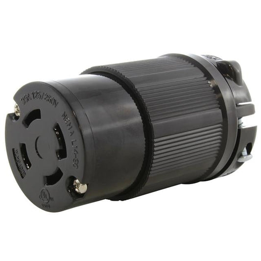 AC Connectors ASL1430R-BK AC WORKS® NEMA L14-30R Clavija de conexión, enchufes hembra 30A 125/250VCA