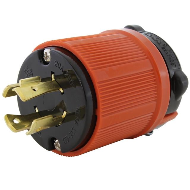AC Connectors ASL1520P AC WORKS® NEMA L15-20P Clavija de conexión, hojas macho 20A 250VCA, 3 fase