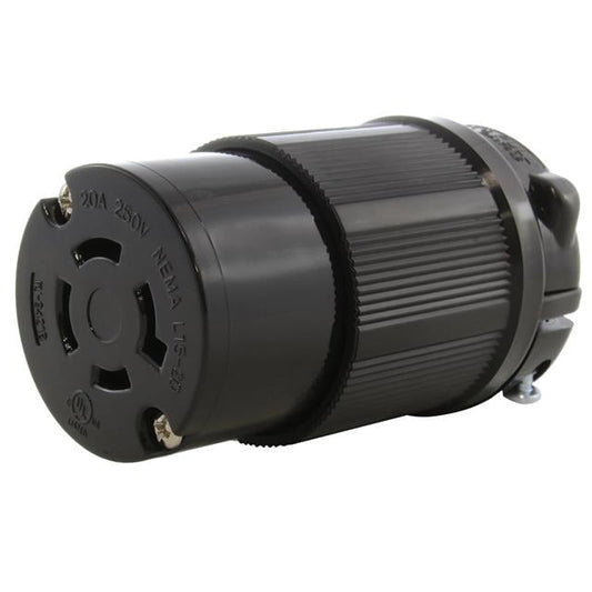AC Connectors ASL1520R-BK AC WORKS® NEMA L15-20R Clavija de conexión, enchufes hembra 20A 250VCA, 3 fase
