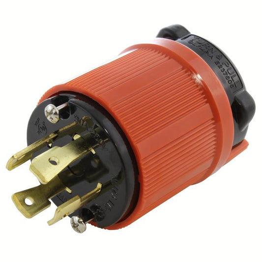 AC Connectors ASL1530P AC WORKS® NEMA L15-30P Clavija de conexión, hojas macho 30A 250VCA, 3 fase