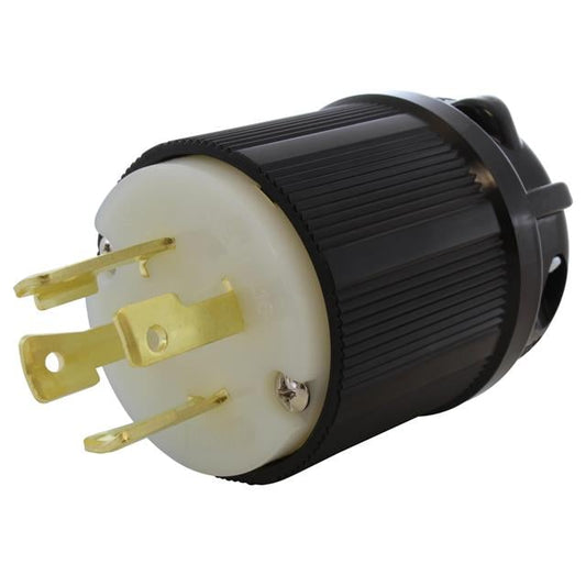 AC Connectors ASL1630P-BK AC WORKS® NEMA L16-30P Clavija de conexión, hojas macho 30A 480VCA, 3 fase