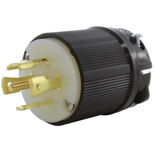 AC Connectors ASL2130P-BK AC WORKS® NEMA L21-30P Clavija de conexión, hojas macho 30A 120/208VCA