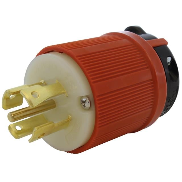 AC Connectors ASL2230P AC WORKS® NEMA L22-30P Clavija de conexión, hojas macho 30A 277/480VCA, 3 fase