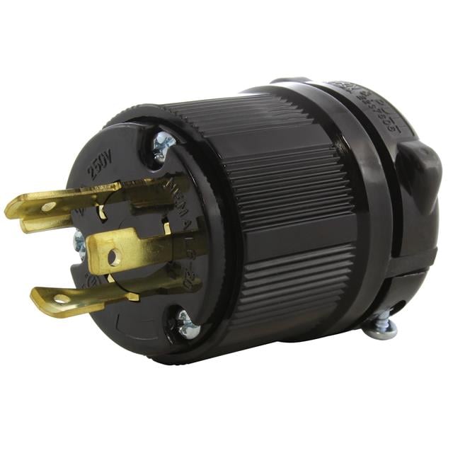 AC Connectors ASL620P-BK AC WORKS® NEMA L6-20P Clavija de conexión, hojas macho 20A 250V