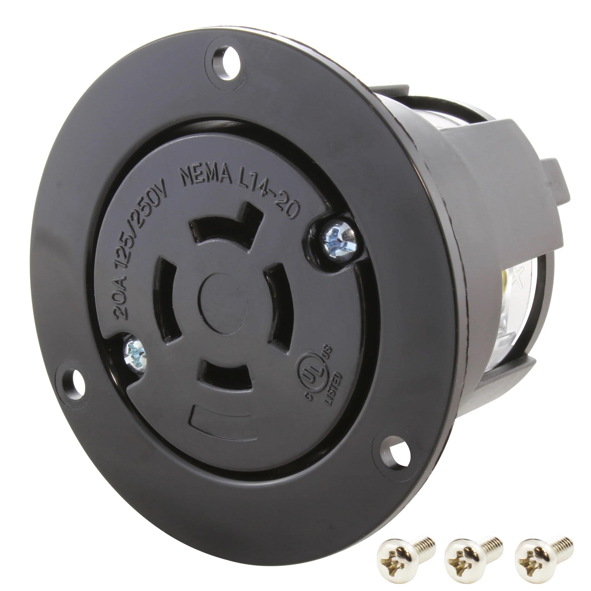 AC Connectors ASOUL1420R AC WORKS® NEMA L14-20R Receptáculo, toma hembra 20A 125/250VCA