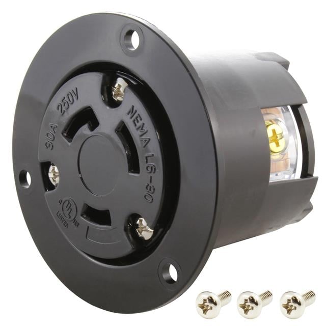 AC Connectors ASOUL630R AC WORKS® NEMA L6-30R Clavija de conexión, enchufes hembra 30A 250V