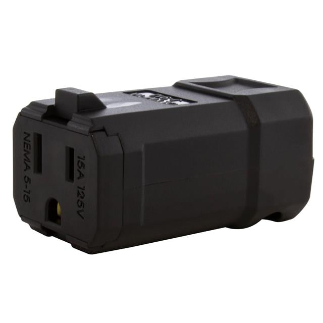 AC Connectors ASQ515R-BK AC WORKS® NEMA 5-15R Clavija de conexión, enchufes hembra 15A 125V