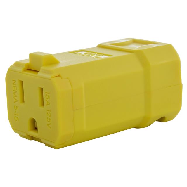 AC Connectors ASQ515R-YW AC WORKS® NEMA 5-15R Clavija de conexión, enchufes hembra 15A 125V