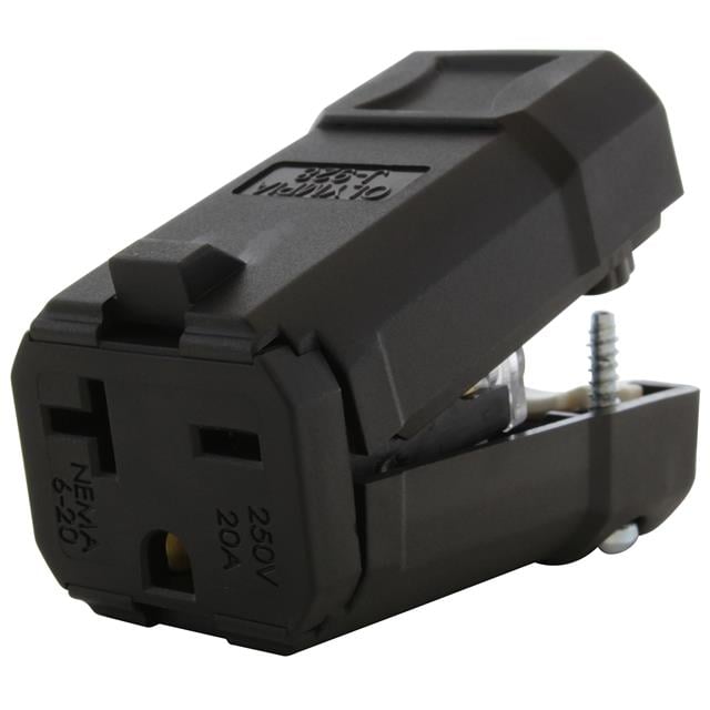 AC Connectors ASQ620R-BK AC WORKS® NEMA 6-20R Clavija de conexión, enchufes hembra 20A 250V