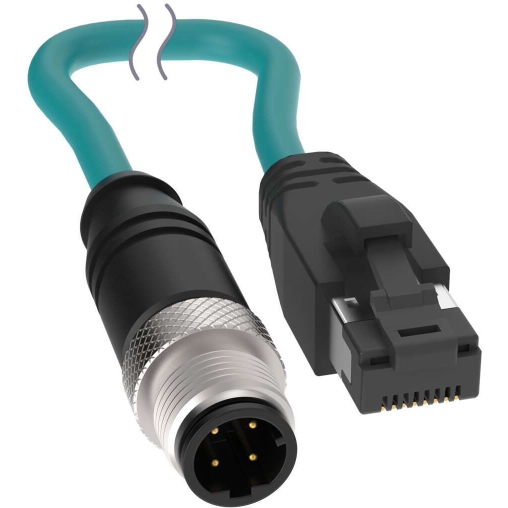 Banner Engineering Corporation BCD-M12DM-RJ45-15 BCD Circular de 04 pos macho a RJ45, 8p4c 49.21' (15.00m)