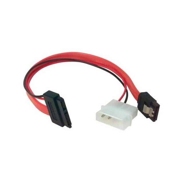 L-com CASSA-18 - SATA 13 pos hembra a SATA 7 pos hembra y rectangular 4 pos macho 1.50' (457.2mm)
