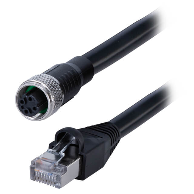 Same Sky (Formerly CUI Devices) CDM1259-04D-01FST-2M-RJ45-67 CDM1259 Circular, hembra y de 04 pos a RJ45, 8p4c 6.56' (2.00m)