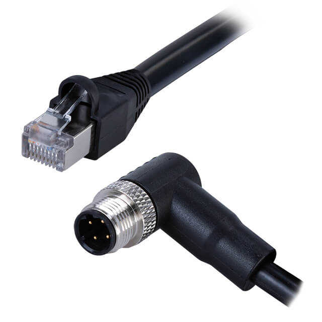 Same Sky (Formerly CUI Devices) CDM1276-04D-01FST-3M-RJ45-67 CDM1276 Circular, hembra y de 04 pos a RJ45, 8p4c 9.84' (3.00m)