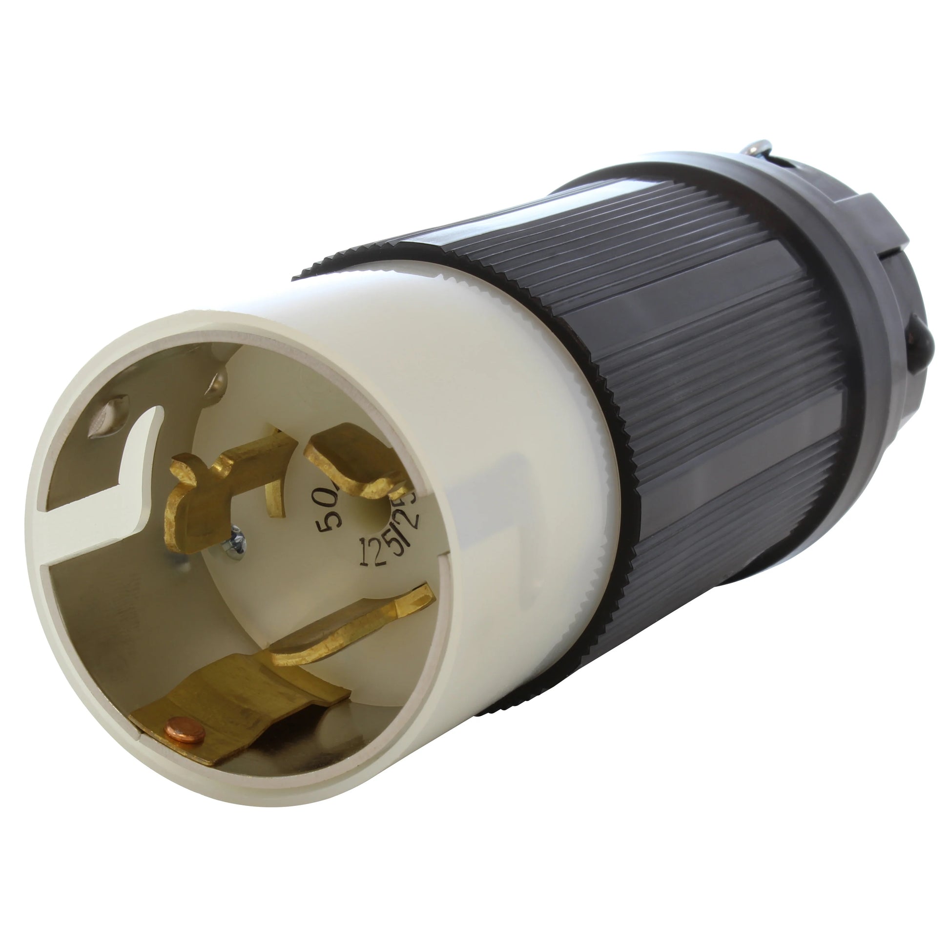AC WORKS® CS6365-RK - NON-NEMA (3P4W), estilo California Clavija de conexión, hojas macho 50A 125/250V