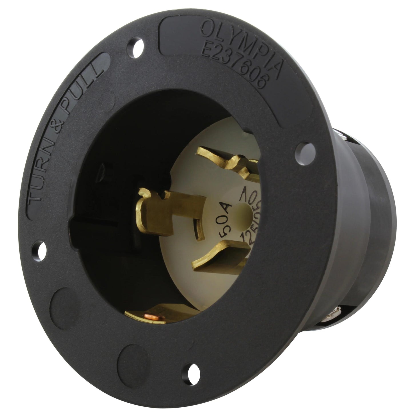 AC Connectors CS6375 Twist-Lock® NON-NEMA (3P4W) Receptáculo, hojas macho 50A 125/250VCA