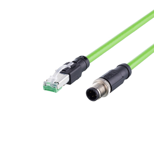 ifm efector, inc. E12490 - Circular de 4 pos macho a RJ45, 8p8c 1.64' (500.0mm)