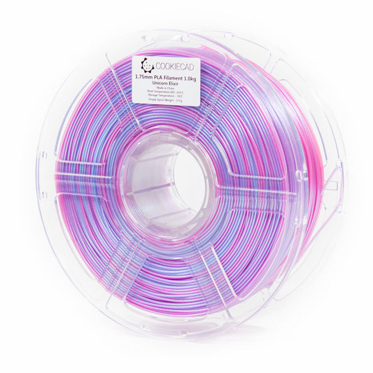 Cookiecad pla-elixir-unicorn - PLA (polilactida) Elixir de unicornio (rosa, morado, azul con polvo iridiscente)