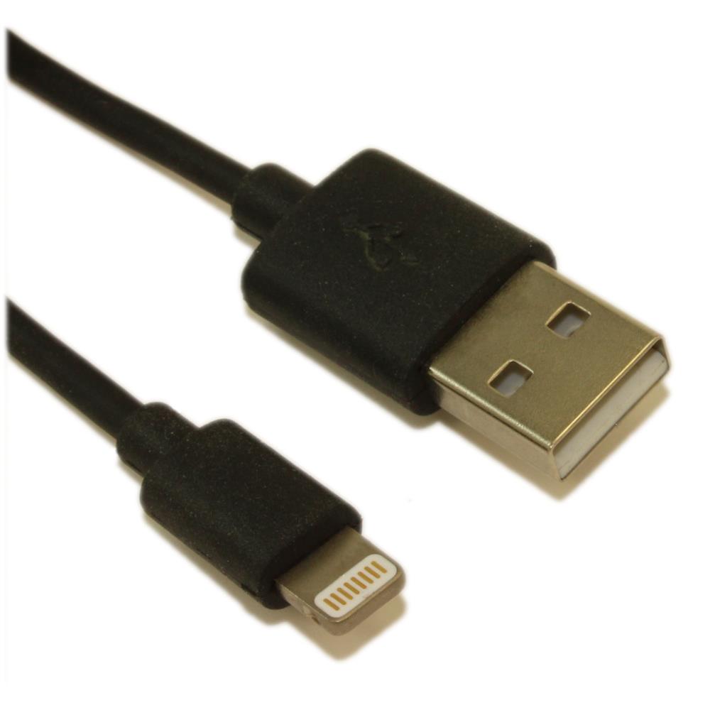 My Cable Mart FE-MFI-10-BLK MFI-USB-BLK Enchufe macho USB A a conector de iluminación i5 10.00' (3.05m)