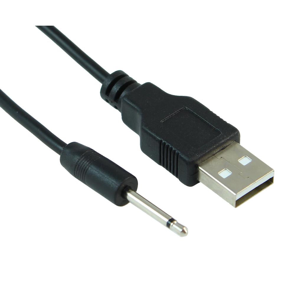 My Cable Mart FE-USB-25E-03 - Clavija tipo barril - 2.5mm DI, 5.5mm DE a clavija de conexión macho USB A 3.00' (914.4mm)