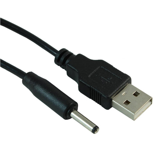 My Cable Mart FE-USB-BCA31-03 - Clavija tipo barril - 1.35mm DI, 3.5mm DE a clavija de conexión macho USB A 3.00' (914.4mm)