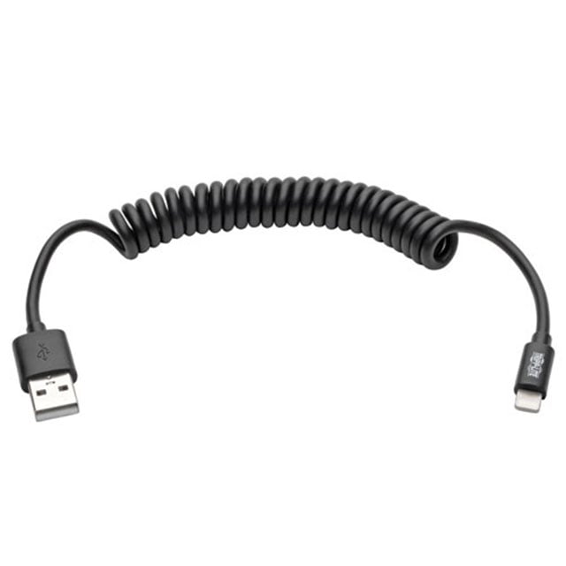 Eaton Tripp Lite M100-004COIL-BK - Enchufe macho USB A a conector de iluminación i5 4.00' (1.22m)