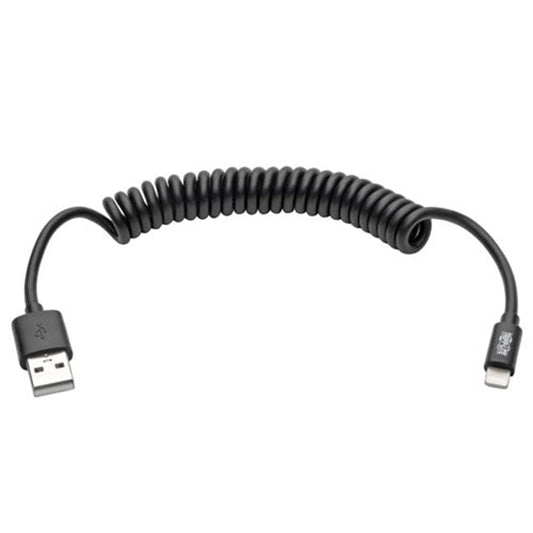 Eaton Tripp Lite M100-004COIL-BK - Enchufe macho USB A a conector de iluminación i5 4.00' (1.22m)