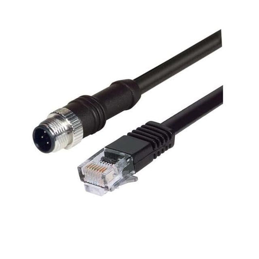 L-com M12RJ454D-0.5 - Circular de 04 pos macho a RJ45, 8p4c 1.64' (500.0mm)