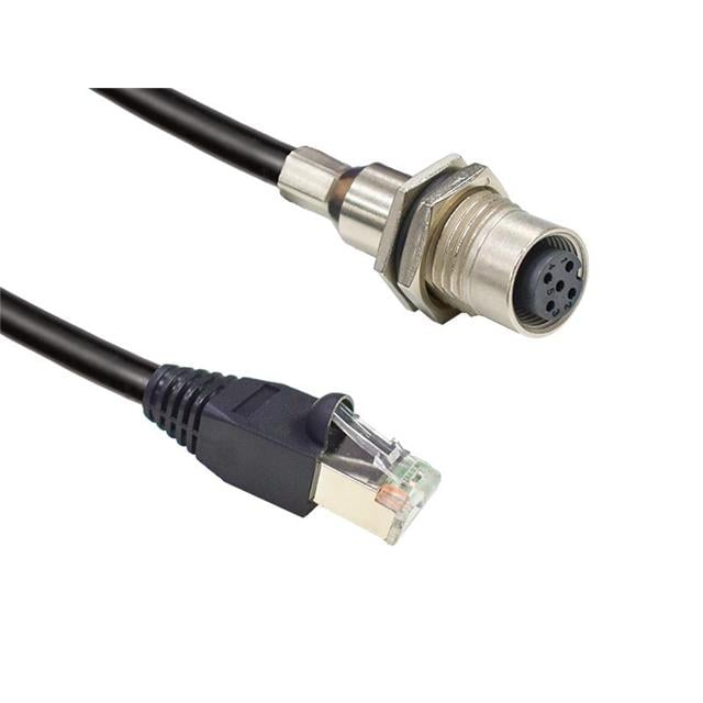 Amphenol LTW MSAS-05PFFJ-SF8CA5 M12 Circular 05 pos hembra a RJ45, 8p8c 1.64' (500.0mm)