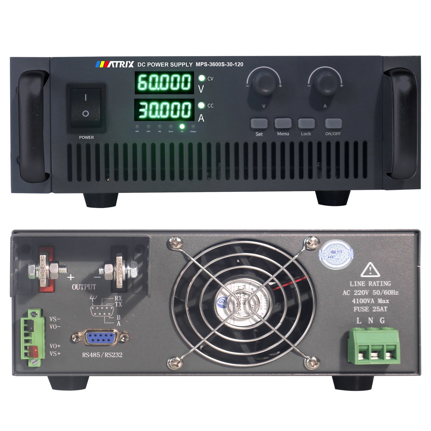 MATRIX TECHNOLOGY INC. MPS-3600S-30-120 MPS-3600S Banco (CA a CC) 198 ~ 242VCA