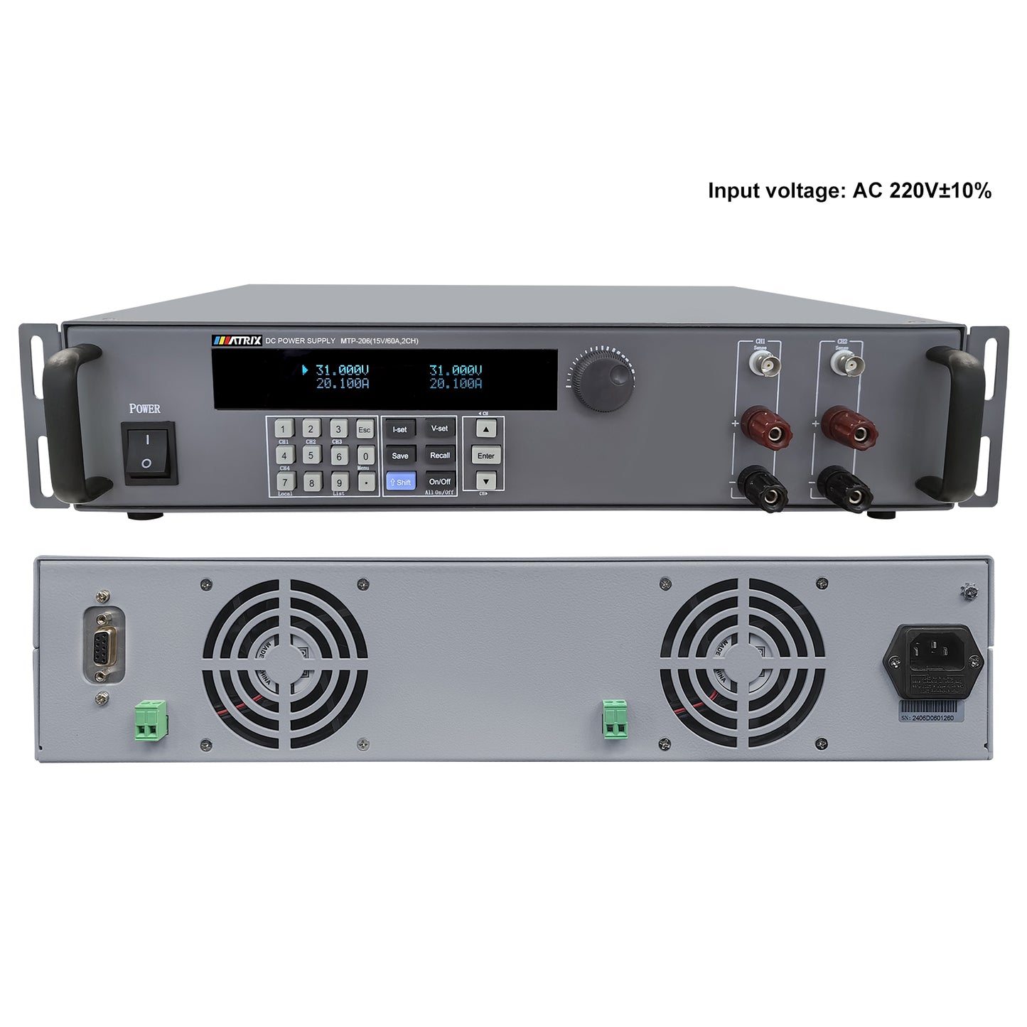 MATRIX TECHNOLOGY INC. MTP-206 MTP-200 Banco (CA a CC) 198 ~ 242VCA