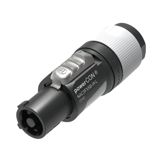 Neutrik Americas, Inc. NAC3FXXB-W-L powerCON® XX Conexión personalizada Clavija de conexión, clavijas macho 20A 127VCA