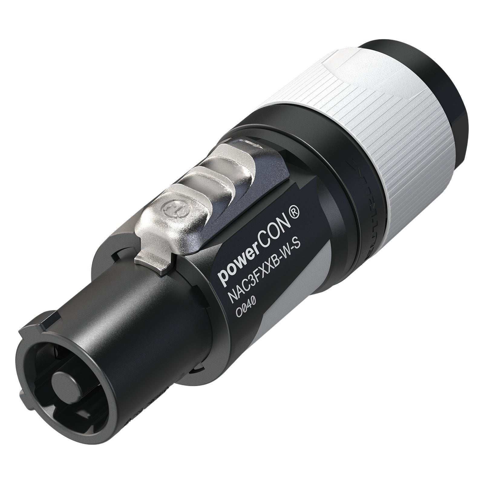 Neutrik Americas, Inc. NAC3FXXB-W-S powerCON® XX Conexión personalizada Clavija de conexión, clavijas macho 20A 127VCA