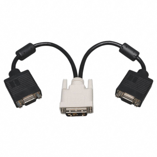 Eaton Tripp Lite P120-001-2 - Hembra D-Sub de 15 pos, densidad alta (HD) (2) a macho DVI-A 1.00' (304.8mm)