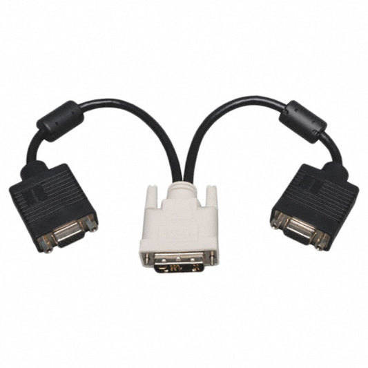 Eaton Tripp Lite P120-001-2 - Hembra D-Sub de 15 pos, densidad alta (HD) (2) a macho DVI-A 1.00' (304.8mm)