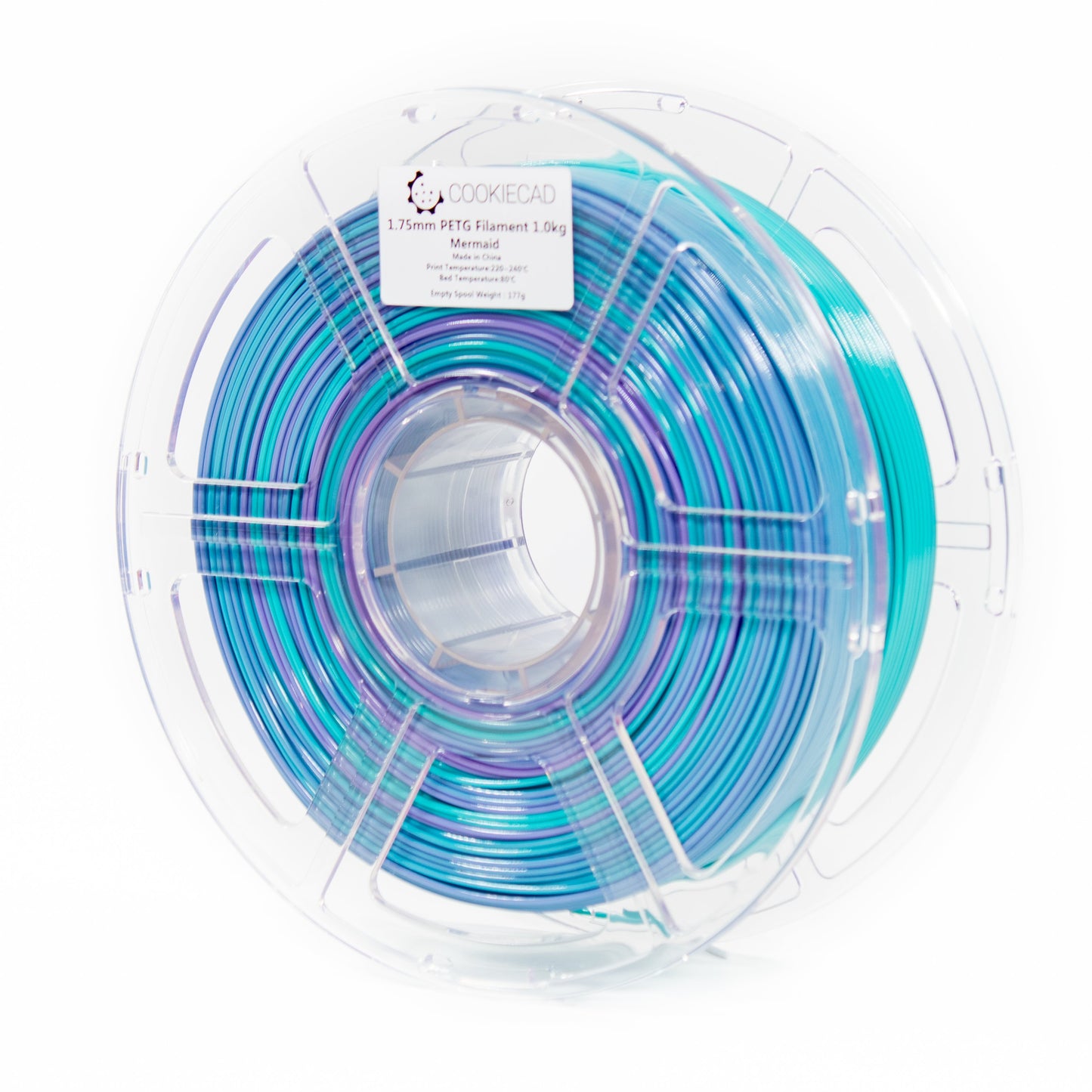 Cookiecad petg-mermaid - PETG (polietilenglicol tereftalato modificado) Sirena  (verde, azul, morado)
